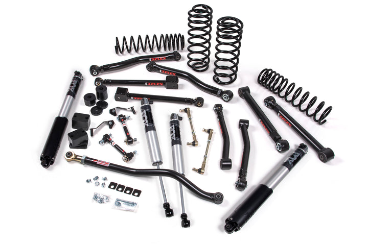 2018-2027 Jeep Wrangler JL J-Krawl 3 Inch Lift Kit 2 Door with FOX 2.5 IFP Performance Series Shocks Heavy Duty Rate Coils Flex End Control Arms | JKS JSPEC148PS