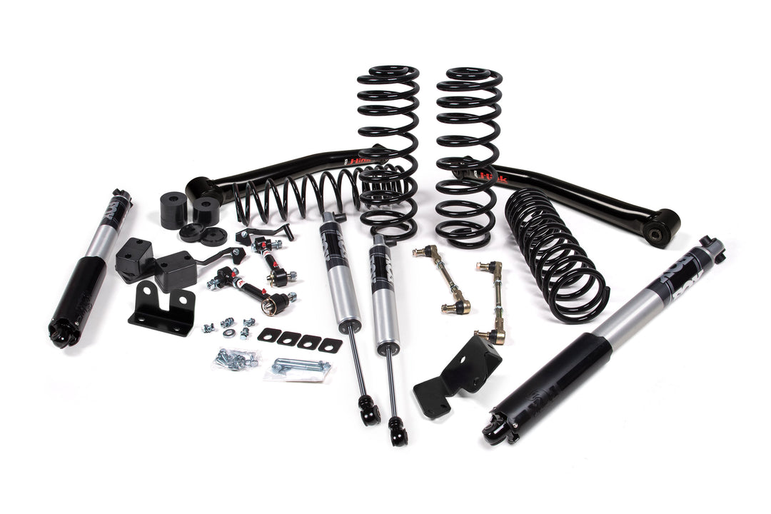 2018-2027 Jeep Wrangler JL J-Spec 1.5 Inch Lift Kit with FOX 2.5 IFP Performance Series Shocks J-Link Front Lower Control Arms | JKS JSPEC177PS