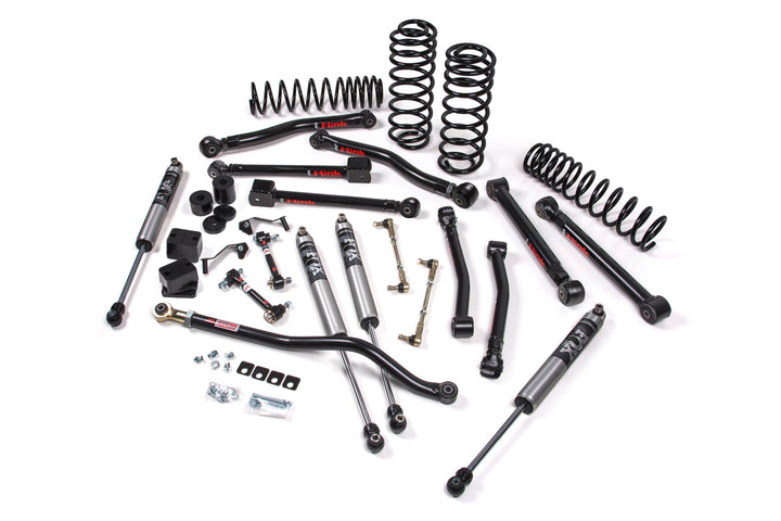 2018-2027 Jeep Wrangler JL J-Krawl 3 Inch Lift Kit 2 Door with FOX 2.0 Performance Series Shocks Standard Rate Coils Rubber Bushing Control Arms | JKS JSPEC189KFP
