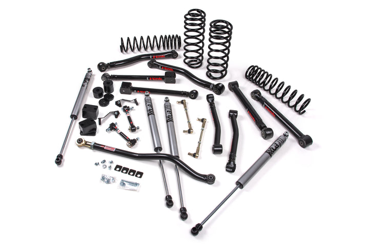 2018-2027 Jeep Wrangler JL J-Krawl 3 Inch Lift Kit 2 Door with FOX 2.0 Adventure Series Shocks Standard Rate Coils Rubber Bushing Control Arms | JKS JSPEC189KFA