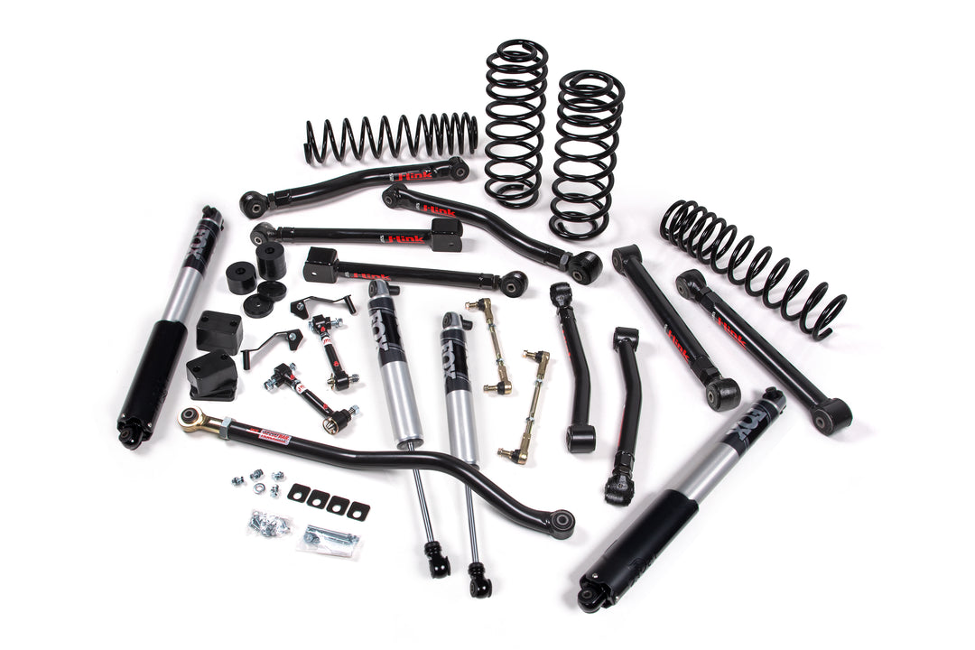 2018-2026 Jeep Wrangler JL 2 Door 3 Inch J-Krawl System Rubber FOX 2.5 IFP PS Front/Rear HD Rate Coils | JKS JSPEC190PS