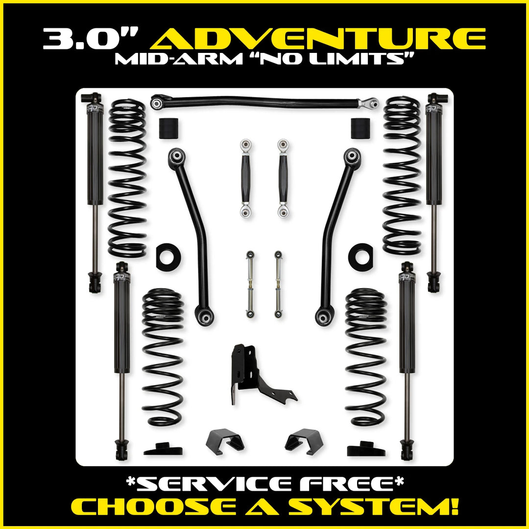 Rock Krawler 3.0 Inch Adventure No Limits Mid Arm System - 2020+ Gladiator JT - photo 1