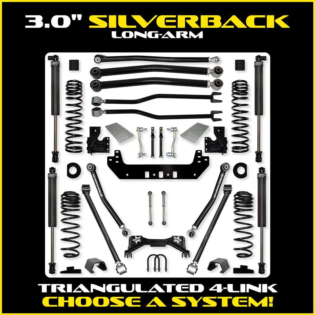 Rock Krawler 3.0 Inch Silverback Long Arm System - 2020+ Gladiator JT - kit photo