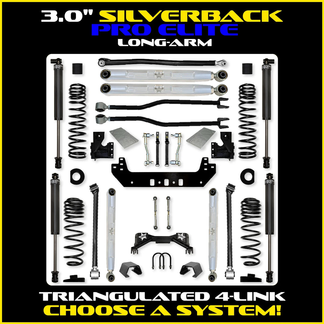 Rock Krawler 3.0 Inch Silverback Pro Elite Long Arm System - 2020+ Gladiator JT - kit photo