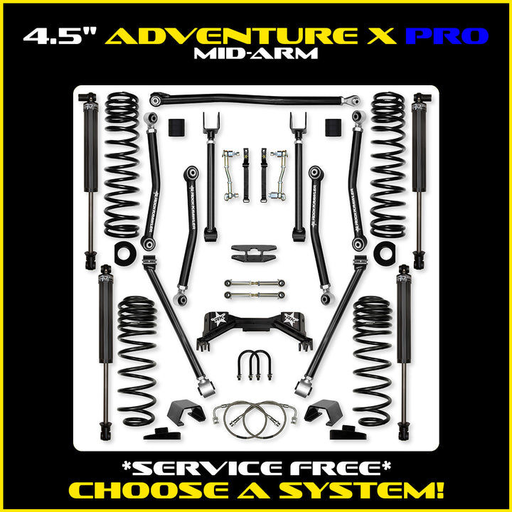 Rock Krawler 4.5 Inch Adventure X PRO Mid Arm System - Gladiator JT