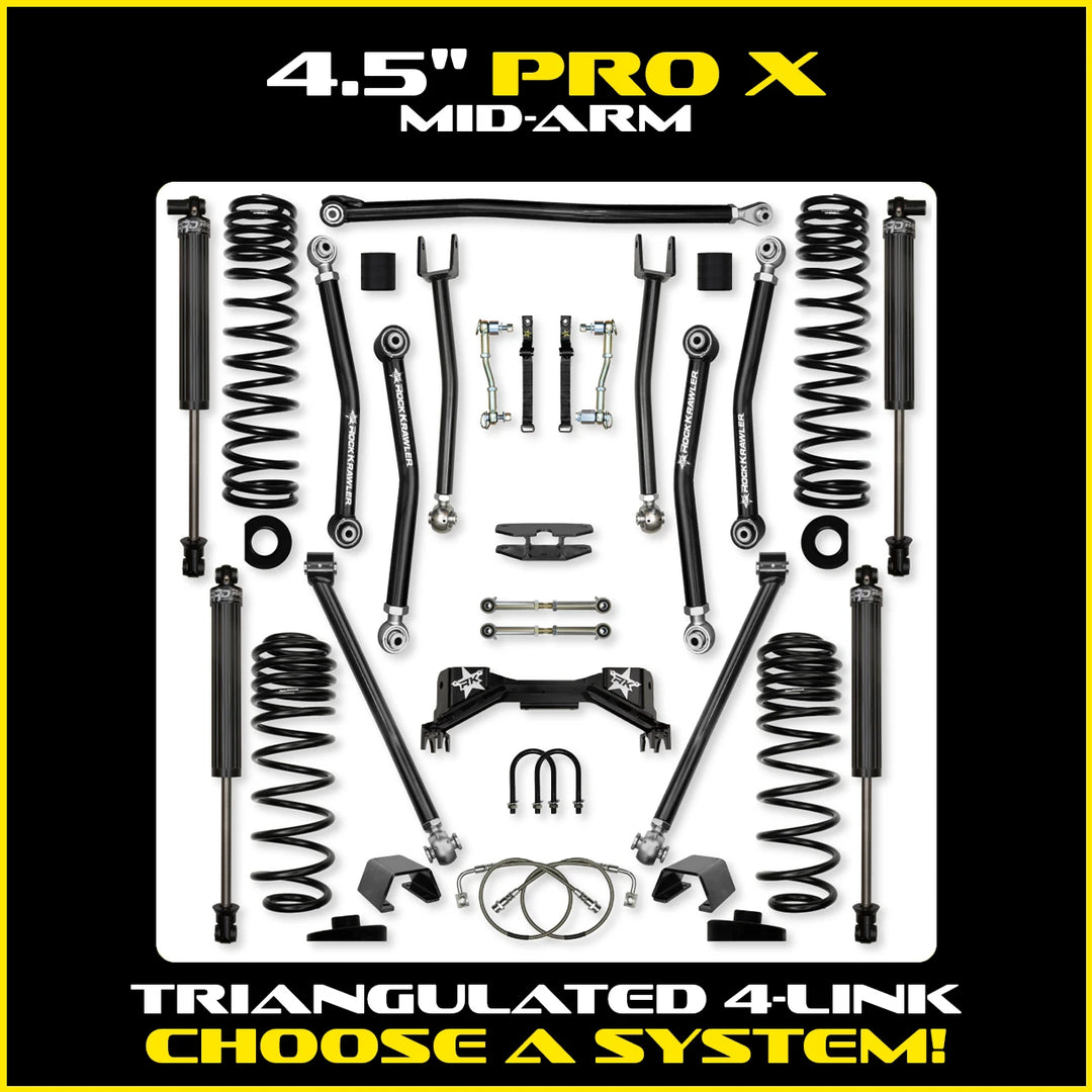 Rock Krawler 4.5 Inch PRO-X Mid Arm System - Gladiator JT