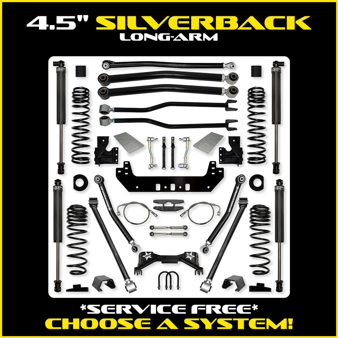 Rock Krawler 4.5 Inch Silverback Long Arm System - Gladiator JT