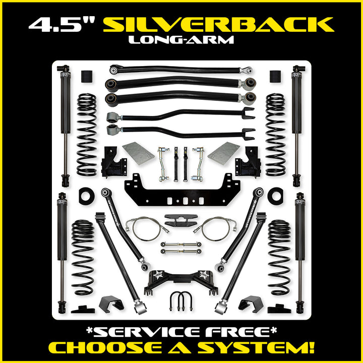 Rock Krawler 4.5 Inch Silverback Long Arm System - Gladiator JT