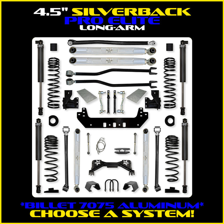 Rock Krawler 4.5 Inch Silverback Pro Elite Long Arm System - Gladiator JT