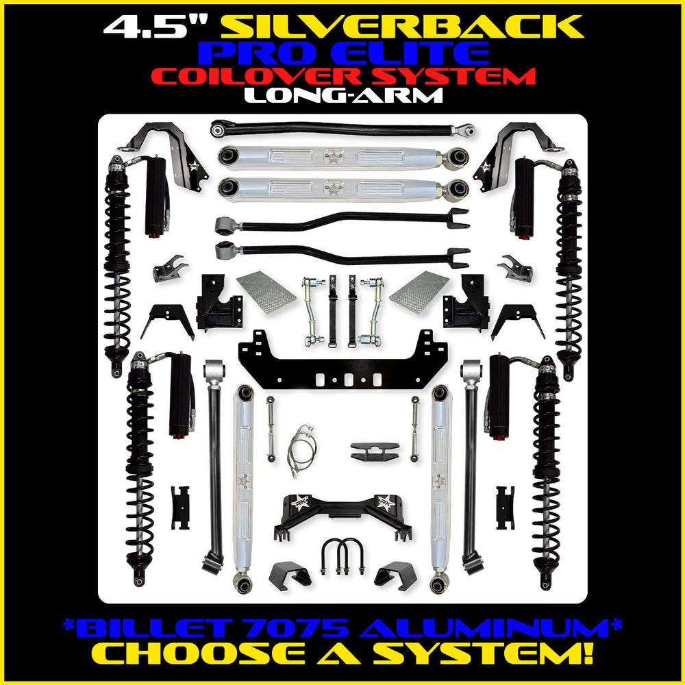 Rock Krawler 4.5 Inch Silverback Pro Elite Long Arm System - Gladiator JT - Comp System and Trail Runner coilover packages