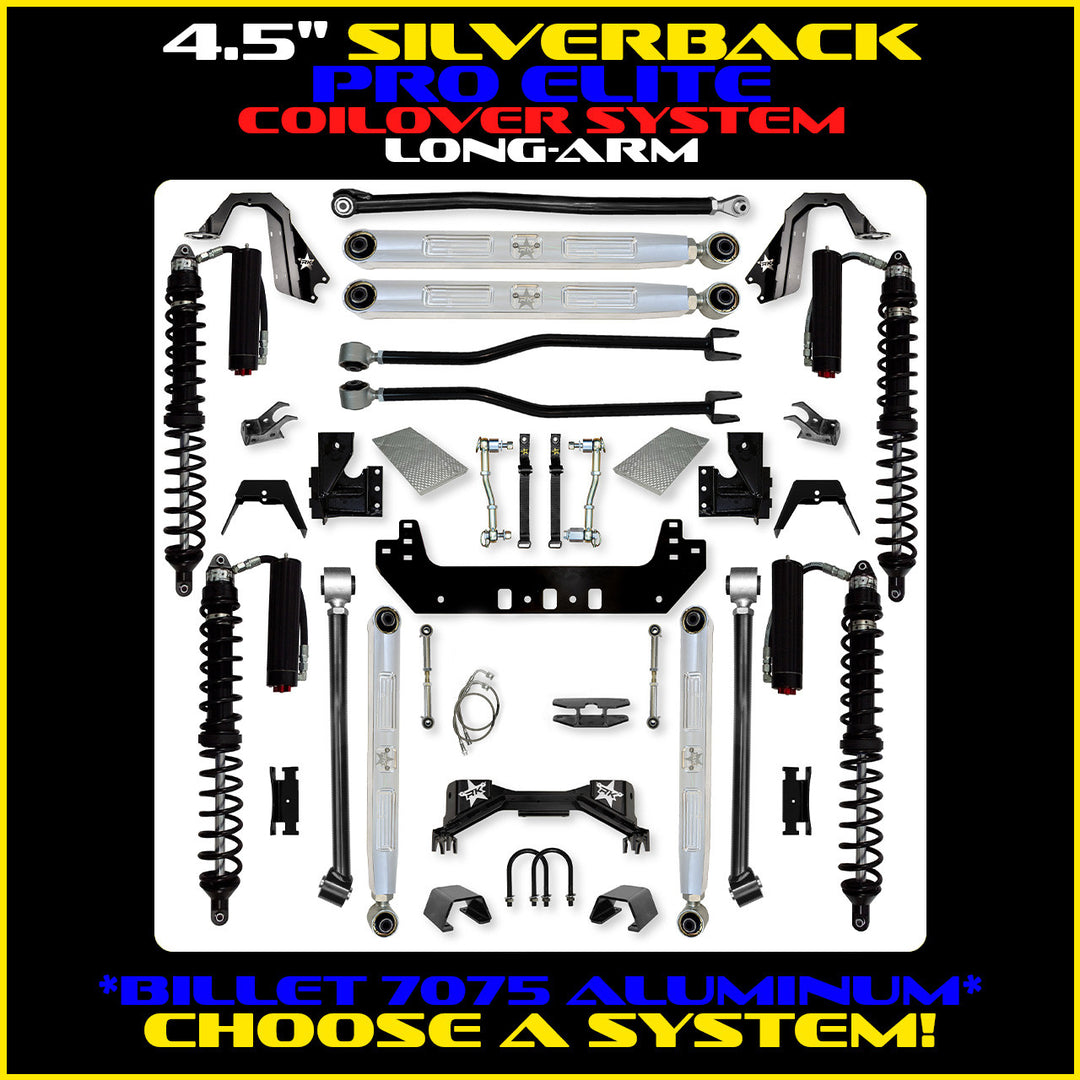 Rock Krawler 4.5 Inch Silverback Pro Elite Long Arm System - Gladiator JT - Comp System and Trail Runner coilover packages