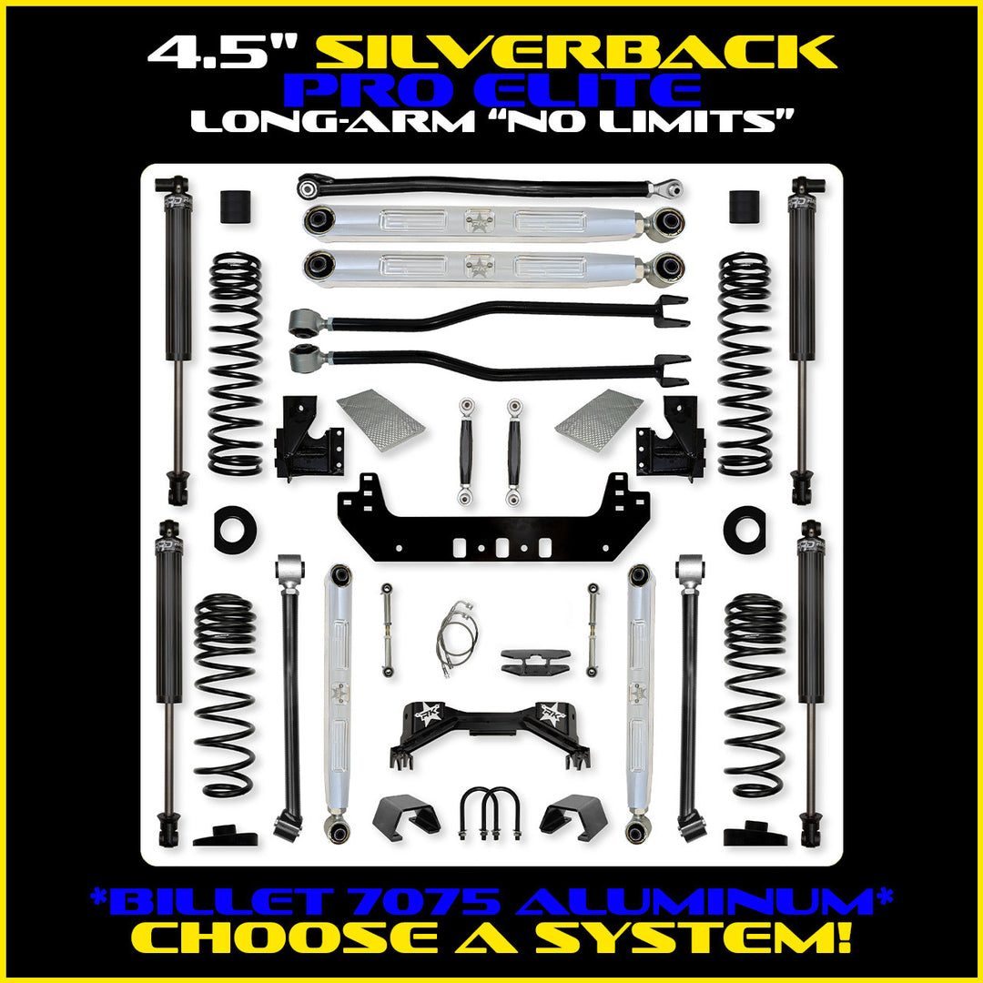 Rock Krawler 4.5 Inch Silverback Pro Elite No Limits Long Arm System - Gladiator JT