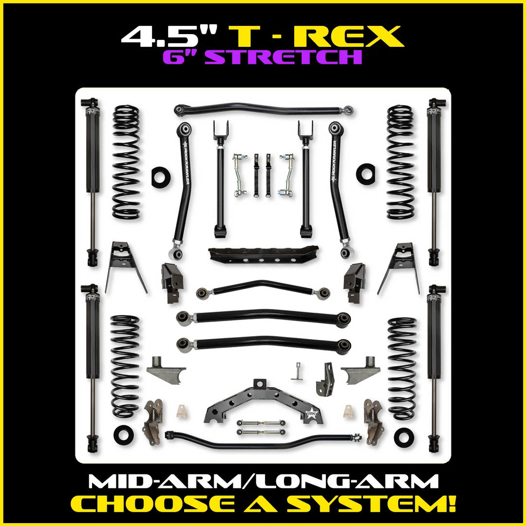 Rock Krawler 4.5 Inch T-Rex Hybrid w/ 6 Inch Rear Stretch - JL 2-Door