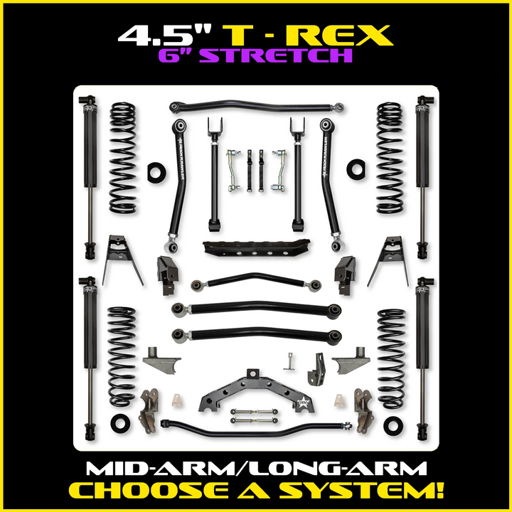 Rock Krawler 4.5 Inch T-Rex Hybrid w/ 6 Inch Rear Stretch - JL 2-Door