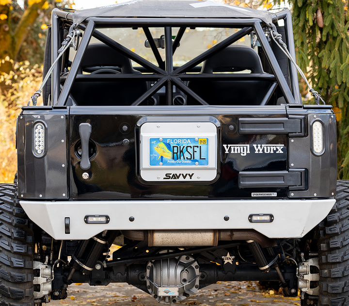 Savvy High Clearance Rear Bumper (Aluminum Krawler Lite) - 2007-2018 Jeep JK/JKU