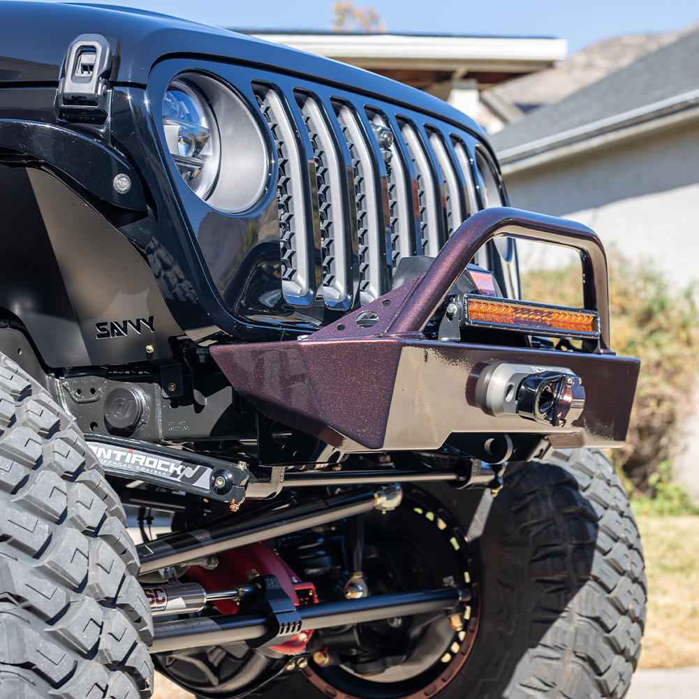 Savvy Front Bumper with Hoop (Aluminum Krawler Lite) - 2018-2026 Jeep JL/JLU/JT