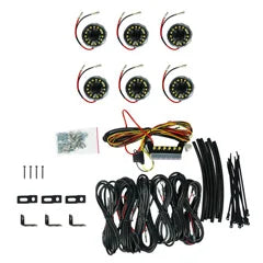 KC Hilites Cyclone V2 LED 6-Light - Clear Rock Light Kit 