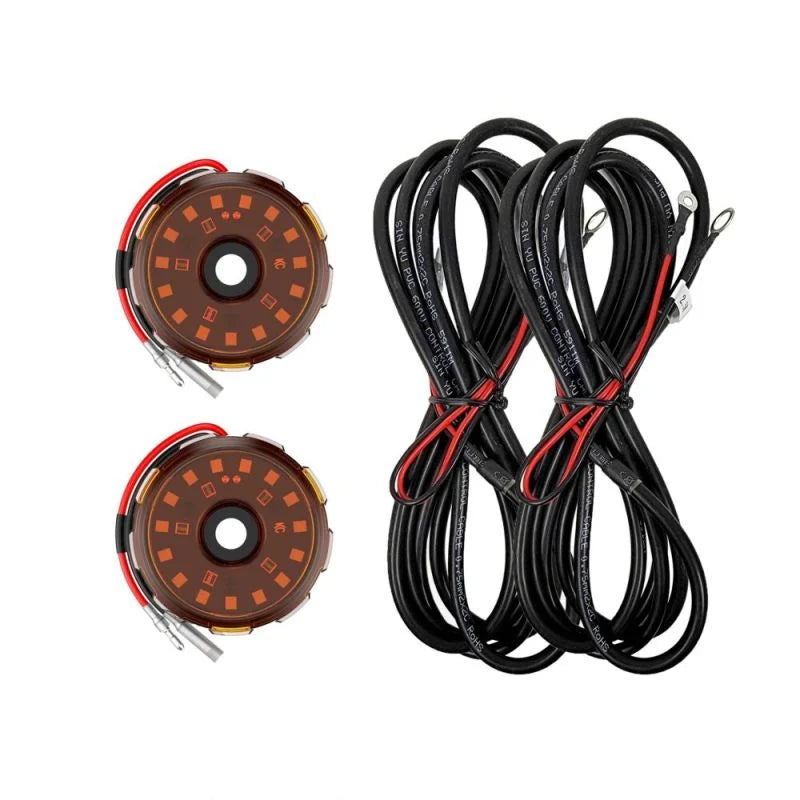 KC Hilites Two-Light Add-On Cyclone V2 Kit - Amber 5.0M