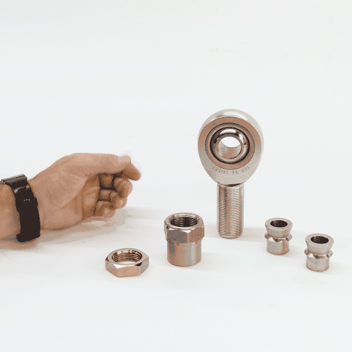 TMR Customs 7/8” Rod End (Heim Joint) Package with Hex Tube Adapter