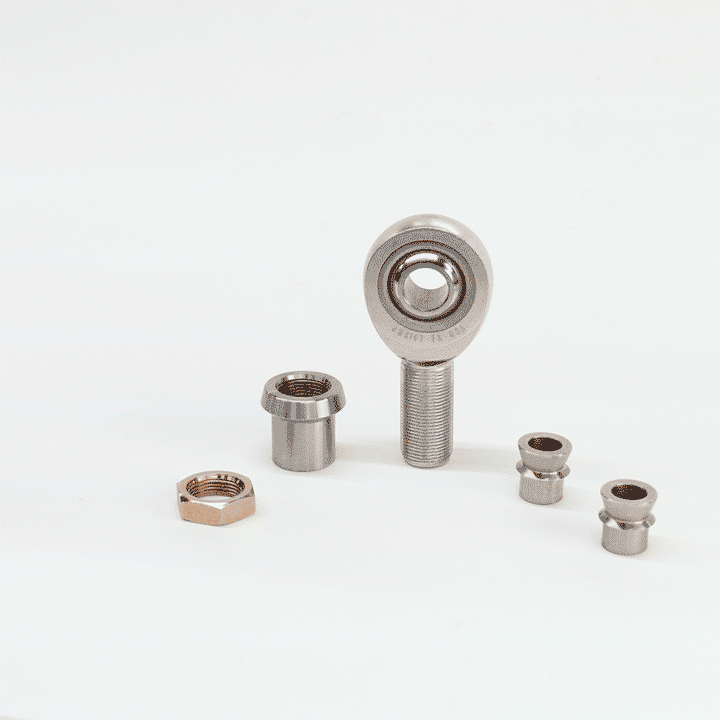 TMR Customs 7/8” FK Rod End (Heim Joint) Package with Round Tube Adapter