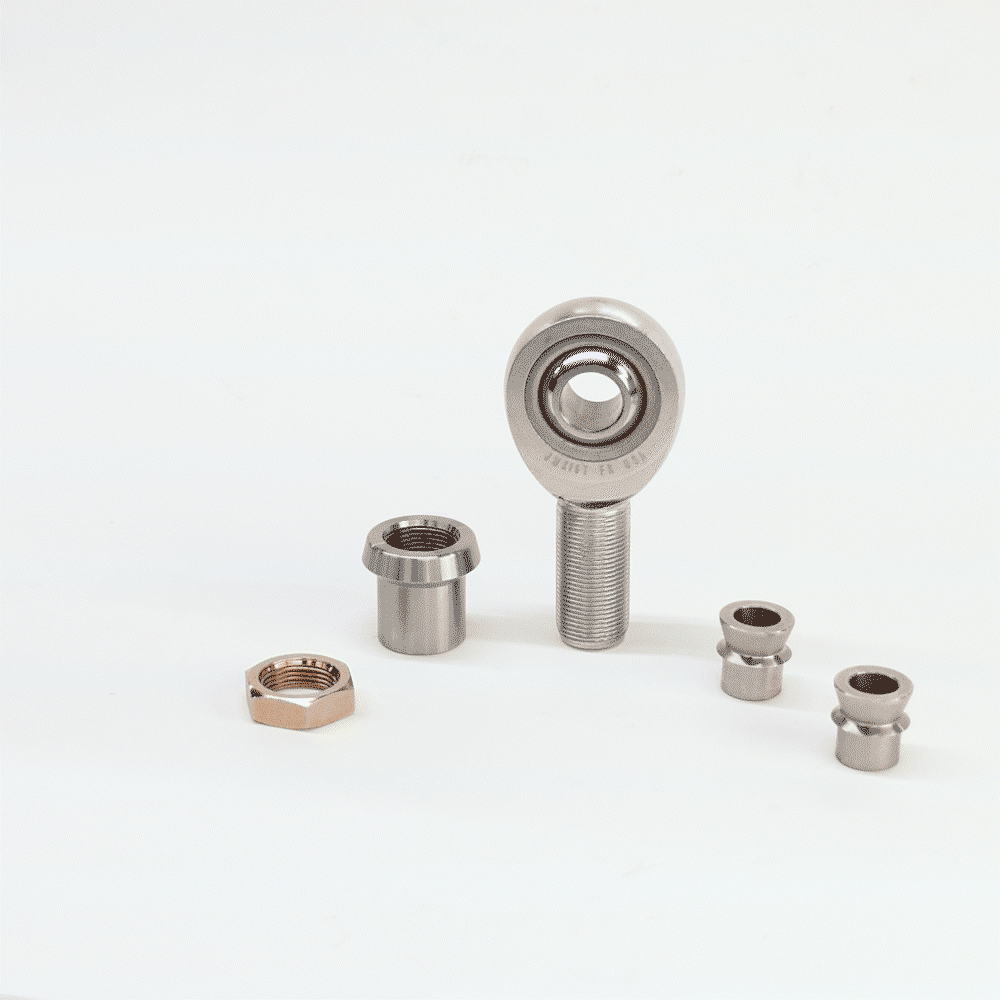 TMR Customs 1-1/4” FK Rod End (Heim Joint) Package with Round Tube Adapter