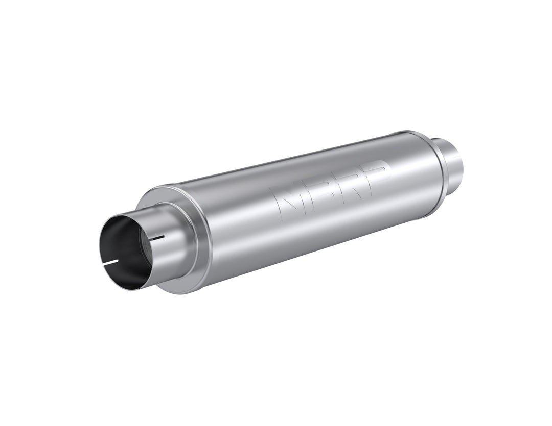 MBRP 4" Inlet/Outlet Quiet Tone Exhaust Muffler 24" Body 6" Diameter 30" Overall T304 Stainless Steel M1004