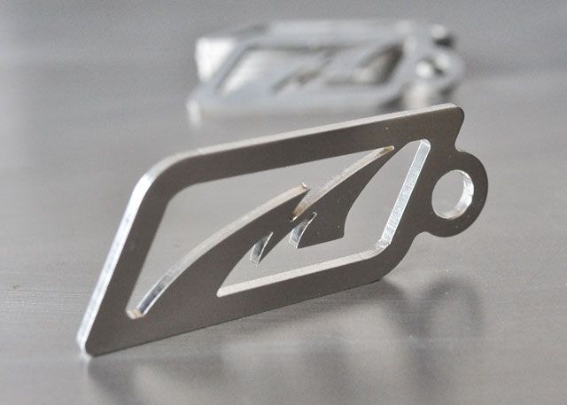 Motobilt Key Chain 2-7/8x 1" Tall Brushed Finish MB0000