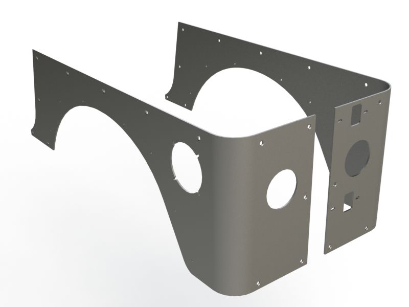 Motobilt Factory Cut Corner Guards Pair for 1997-2006 Jeep TJ MB1055