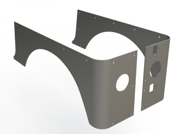 Motobilt 4" Stretch Cut Corners Pair for 1997-2006 Jeep TJ MB1058