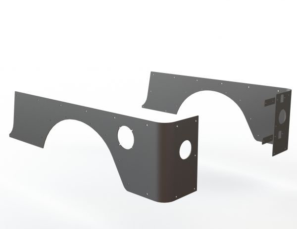Motobilt Factory Wheel Well Opening Corner Guards for 2004-2006 Jeep TJ Unlimited Pair MB1063