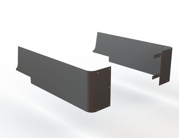 Motobilt Blank Corner Guards for 2004-2006 Jeep TJ Unlimited Pair MB1065