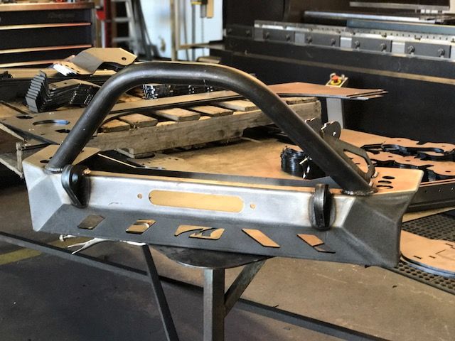 Motobilt Front Bumper with Bull Bar for Jeep YJ/TJ/LJ MB1069-B | image 6