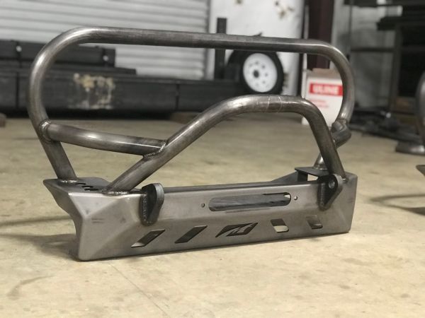 Motobilt Front Bumper with Grille Hoop and Bull Bar for Jeep YJ/TJ/LJ MB1069-L-B | image 2