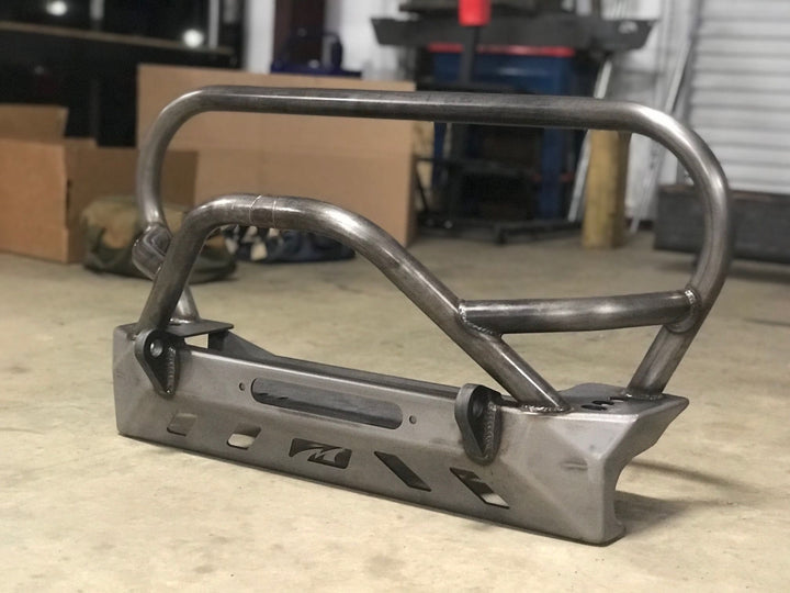 Motobilt Front Bumper with Grille Hoop and Bull Bar for Jeep YJ/TJ/LJ MB1069-L-B | image 3
