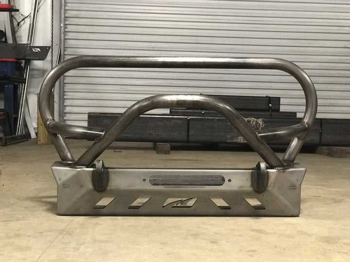 Motobilt Front Bumper with Grille Hoop and Bull Bar for Jeep YJ/TJ/LJ MB1069-L-B | image 4