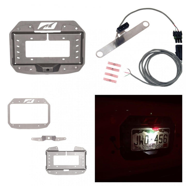 Motobilt Spare Tire Delete Tag Mount and Tag Light for 2018+ Jeep JL MB1077-LD-PL6