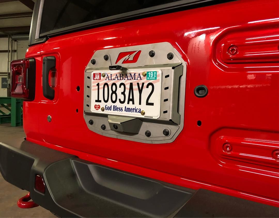 Motobilt Spare Tire Delete Tag Mount and Tag Light for 2018+ Jeep JL MB1077-LD-PL6 | image 3