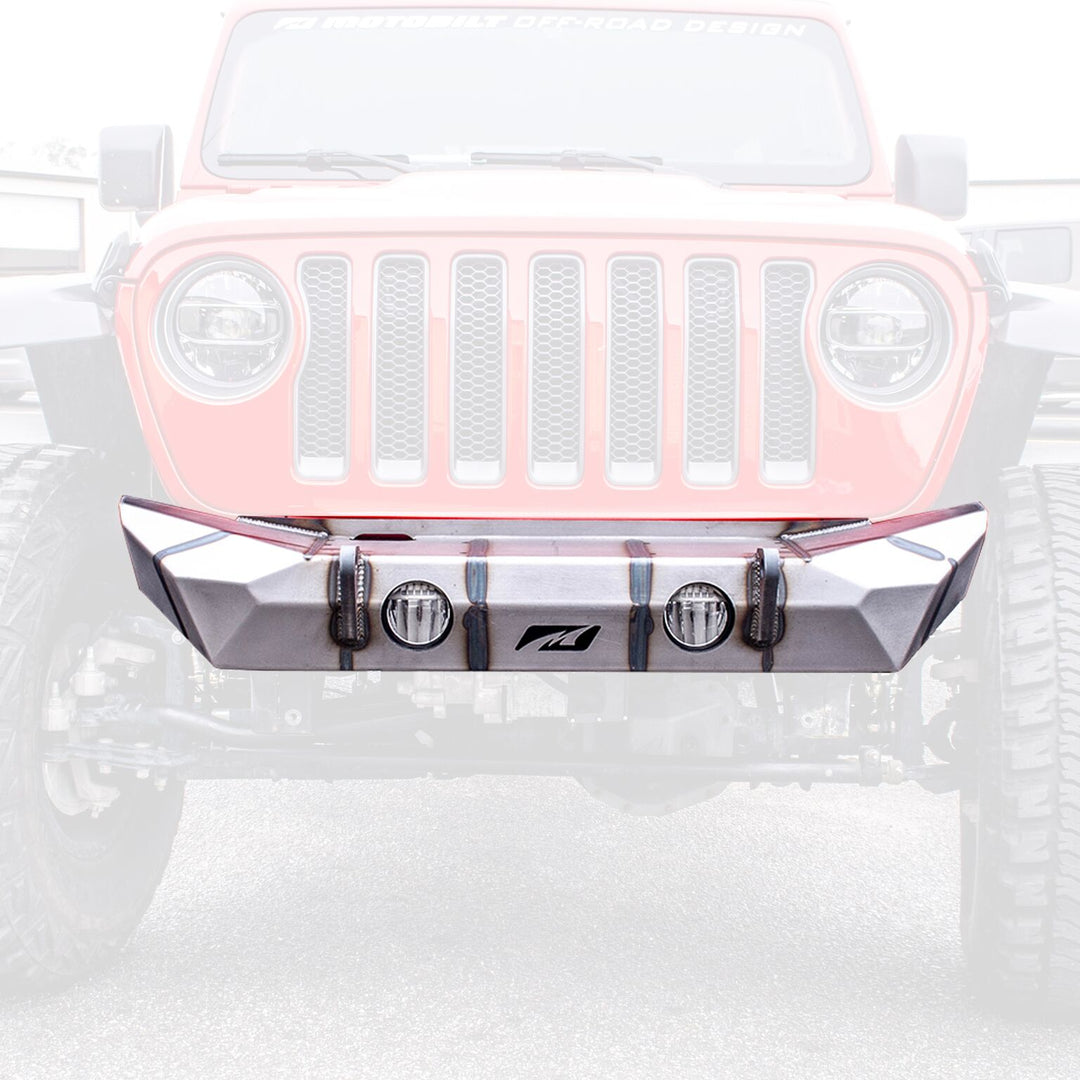 Motobilt Hammer Front Bumper with Fog Light Holes for 2018+ Jeep JL/Gladiator MB1090F | image 4