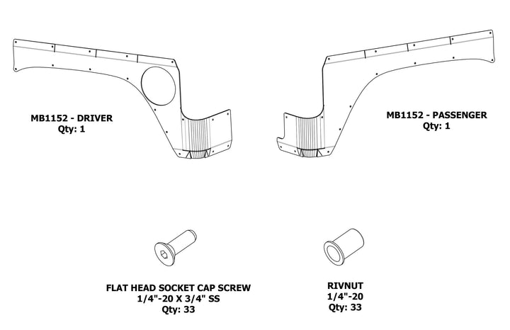 Motobilt Rear Corner Armor for 2018+ Jeep JLU 4 Door MB1152 | image 9
