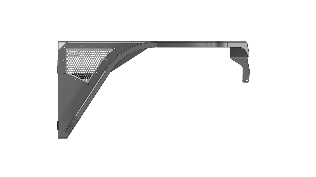 Motobilt Aluminum Highline Front Fender 4" Flare for Jeep YJ MB1208-4-A