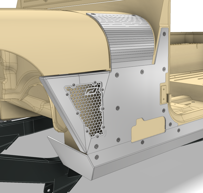 Motobilt Aluminum Cowl and Mini Fender Armor for 1986-1995 Jeep Wrangler YJ MB1230-A | image 2