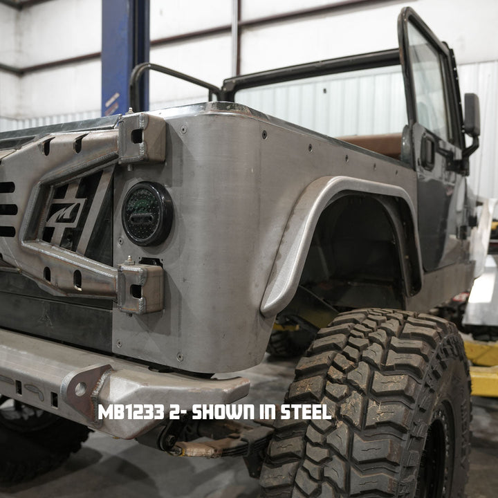 Motobilt Double Arch Rear Fender Flare for Jeep CJ/YJ/TJ Steel 2" MB1233-2 | image 3