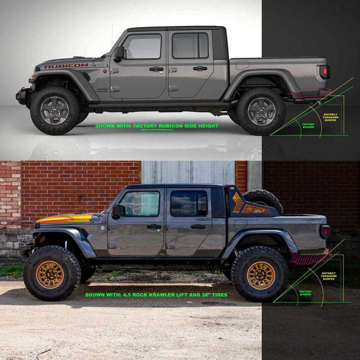 Motobilt Tomahawk High Clearance Rear Bumper for Jeep JT MB1262 | image 3