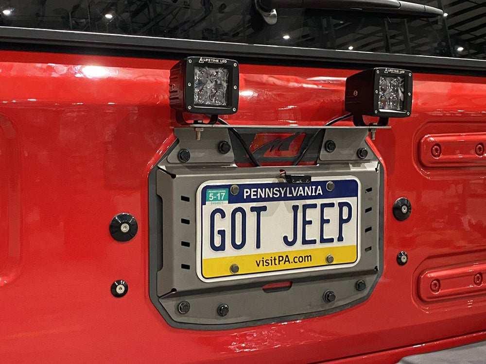 Motobilt Aluminum Rear LED Light Bracket for MB1077 fits Jeep JL MB2129-A | image 2
