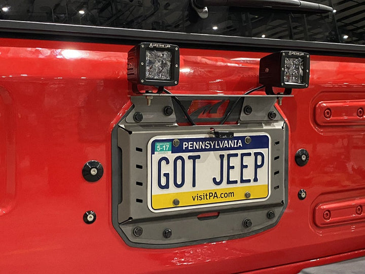 Motobilt Aluminum Rear LED Light Bracket for MB1077 fits Jeep JL MB2129-A | image 2
