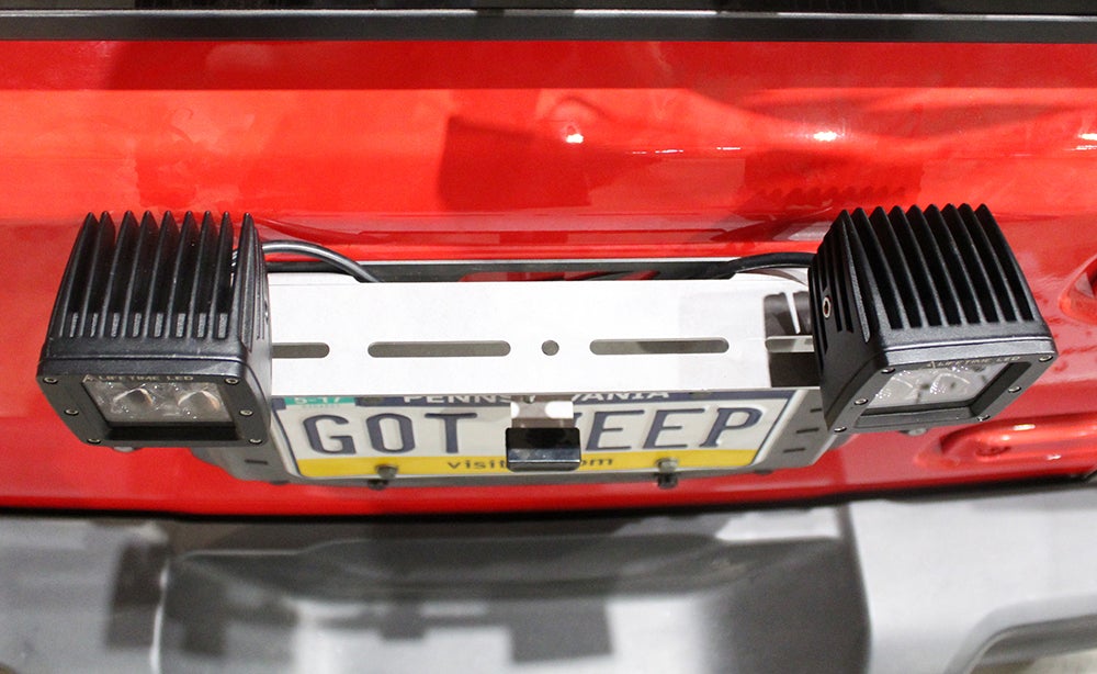 Motobilt Aluminum Rear LED Light Bracket for MB1077 fits Jeep JL MB2129-A | image 4