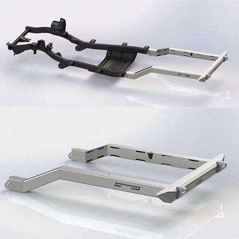 Motobilt Back Half Frame Kit with Wide Bumper for 2004-2006 Jeep LJ MB3020-W
