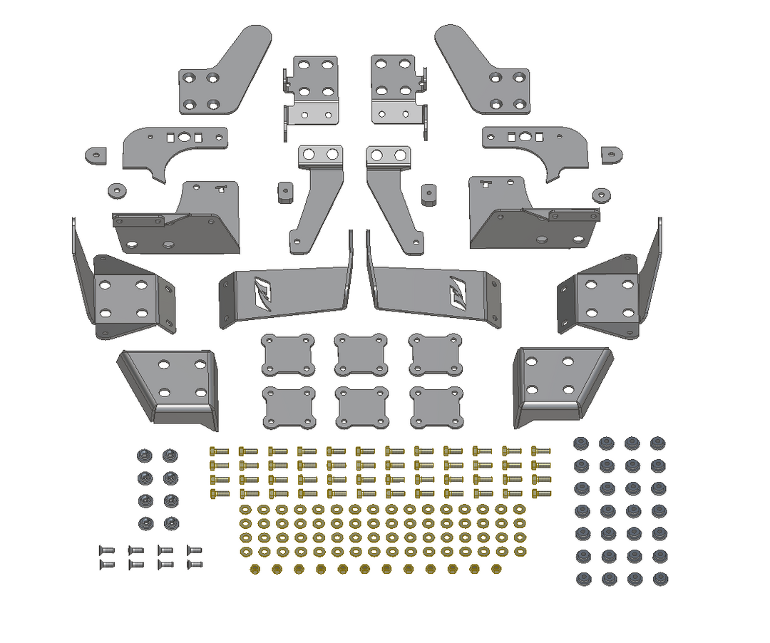 Motobilt Roll Cage Bracket Kit for Jeep JKU MB3032