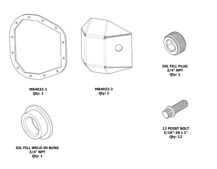 Motobilt DIY Sterling 10.25 /10.5 Diff Cover MB4032-DIY | image 2