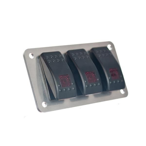 Motobilt 3 Hole Aluminum Switch Panel 4.5 x 2.5" MB5510 | image 2